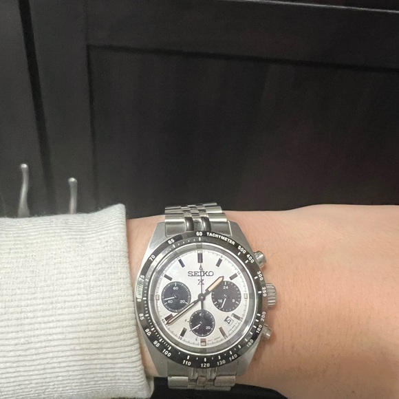 Seiko SSC813 “Speedtimer” Chronograph with Aftermarket Jubilee Bracelet & Box - Picture 3 of 6